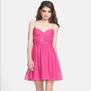 ADRIANNA PAPELL Cutout Chiffon Dress